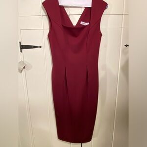 Jasambac Women's Elegant Bodycon Dress Square Neck with V Neck in Back. …